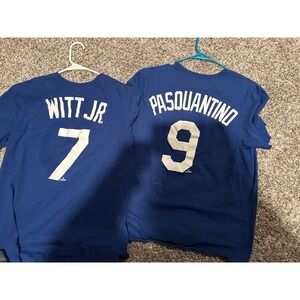 Kansas City Royals Witt Jr. 7 Pasquantino 9 Nike Tee Shirts Mens M Blue LOT OF 2